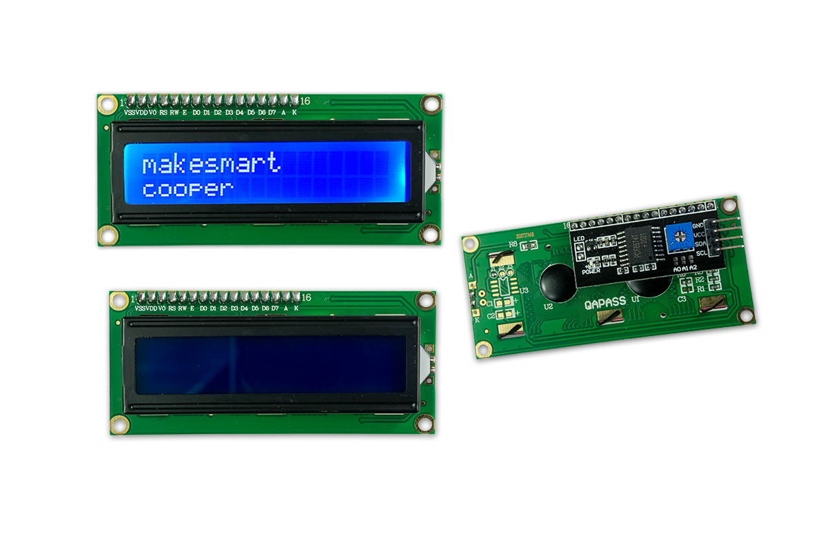 LCD Display Modul HD1602 - I2C - Blau